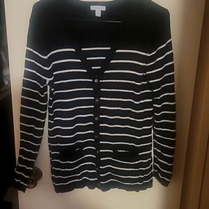 Black/white cardigan
